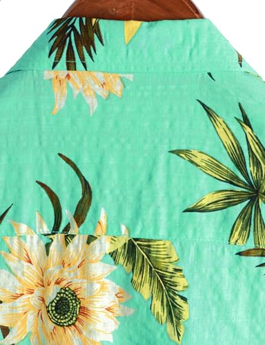 Image of VATPAVE Mens Casual Hawaiian Floral Shirts Short Sleeve Button Down Tropical Shirts Beach Summer Shirts