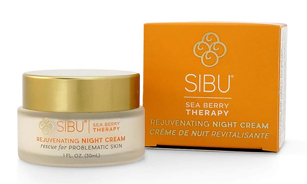 sibuRejuvenating Night Cream - Sea Berry Therapy - Buckthorn Oil - Rescue for Problematic Skin - Hydrated and Replenish - Tighten & Firm - Reduces Appearance of Fine Lines & Wrinkles - 1 oz/30 ml