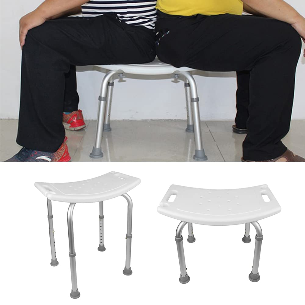Taburete de Ducha Antideslizante - Asiento de Baño Ortopédico Regulable en Altura 8 Posiciones - Taburete Baño para Adultos y Niños - Banqueta Ducha (51 * 39 * 60,5 cm (con Orificio para Ducha))