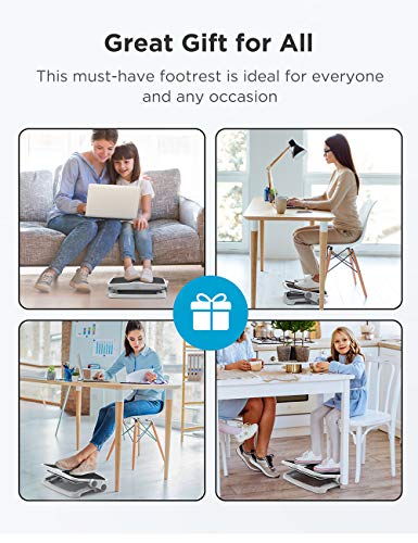 Abovetek Ergonomic Footrest With 2 Adjustable Height Positions, 30 Degree Tilt Angle, Under Desk Foot Rest For Home & Office Desk Accessories, Non-Skid Feet For Stability, Gifts For Mom Wife Children #TOP5