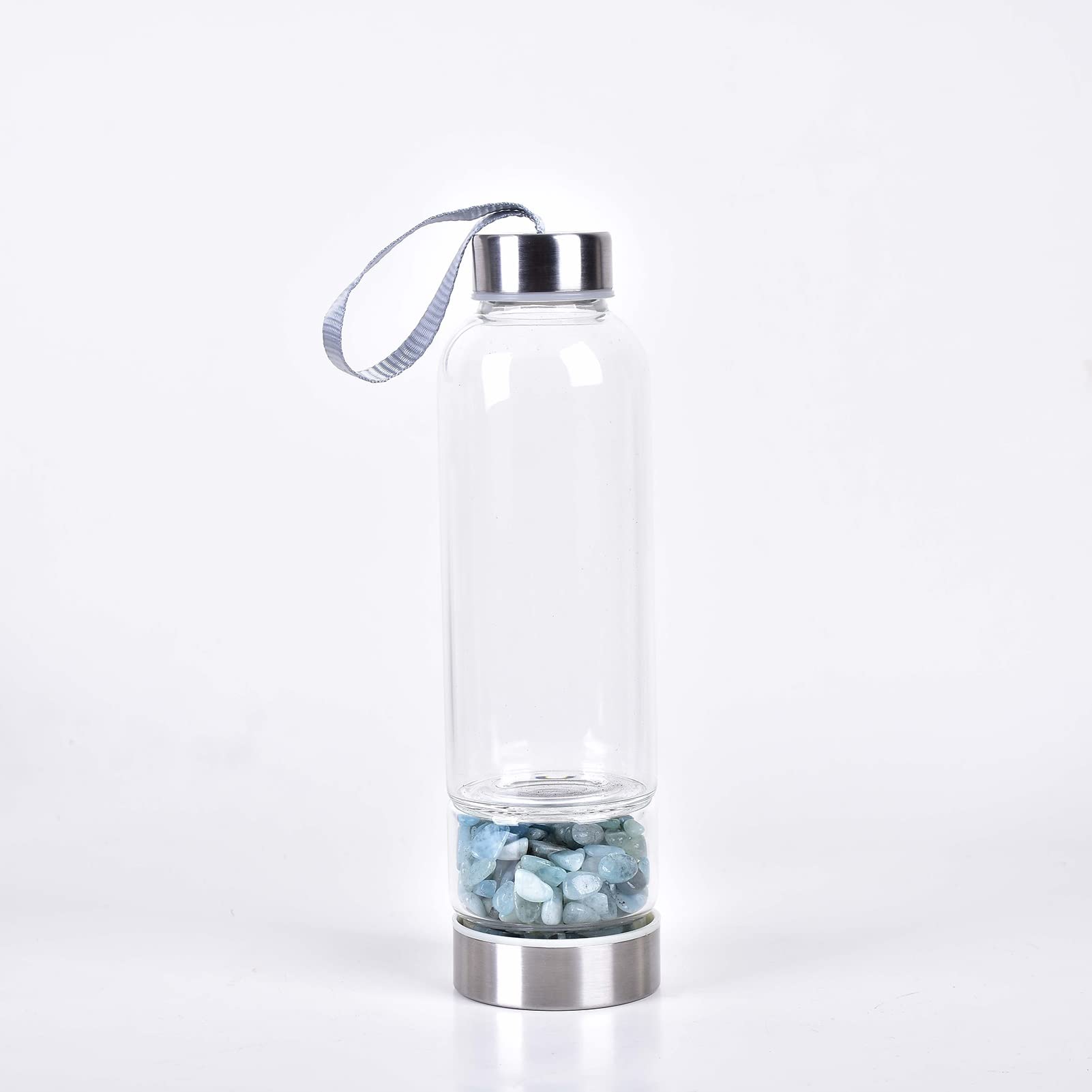 Bouteille d'eau en cristal naturel de quartz 550 ml pour l'hydratation quotidienne