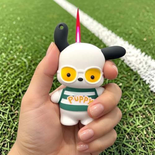 Encendedor recargable de butano 3D perro anime miniatura 2