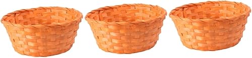 Zerodeko Cestas de frutas tejidas de 3 piezas, cesta tejida a mano, mini cestas tejidas de Pascua, cestas de Pascua, soporte para refrigerios, cesta