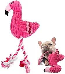 Brinquedo Bichinhos De Pelúcia E Corda Pet Para Cães E Gato Flamingo Rosa