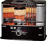 【トヨトミ】反射形 石油ストーブ ダブルクリーン 遠赤効果アップ ニオイを抑える 多面反射板 ワイドタイプ RC-W3624(B) ブラック 木造（戸建）10畳まで（16.5㎡）コンクリート（集合）13畳まで（21.5㎡）