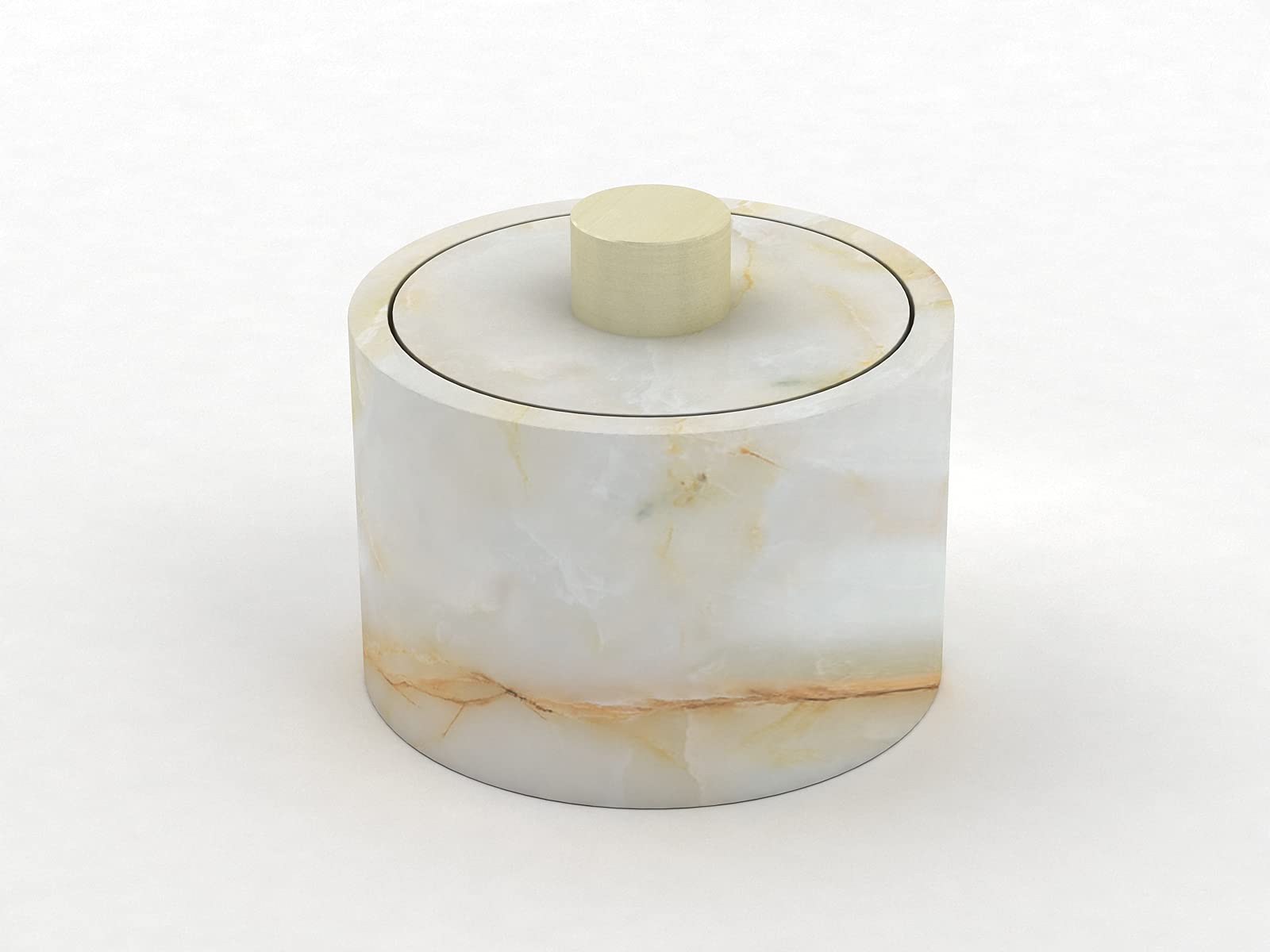 D² Onyx Salt Cellar, Ideal for Salt and Pepper, Spice, Salt Containers, Sugar Bowl, Size 2.4" H x 2.95"