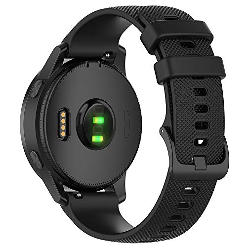 Meifox Compatible with Gear S3 Bands,Solf Silicone Replacement Band for Samsung Gear S3 Frontier/ S3 Classic/Galaxy Watch 46mm R840 R800 R770 R760 R765 (Black)