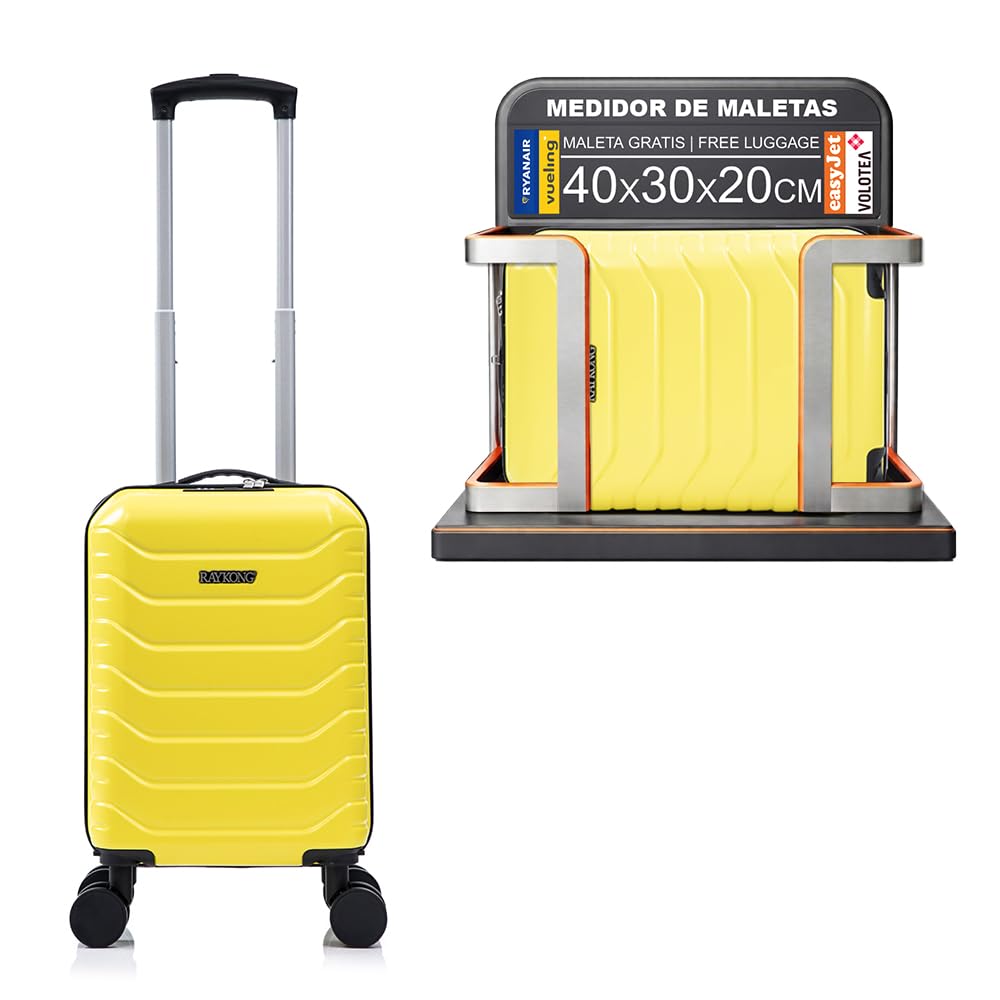 RAYKONG Maleta de Cabina ABS 40x30x20(24L)|Capacidad Maxima| Equipaje de Mano con Ruedas Desmontables para Ryanair | Vueling | EasyJet - RosaDorada — view 10