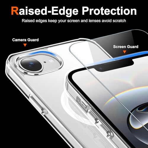 Image of for iPhone 16E Case, [Compatible with Magsafe][Anti-Yellowing][Military-Grade Protection] Shockproof Slim Magnetic Phone Sleeve for iPhone SE 4th Gen Case 2025 6.1'', Clear