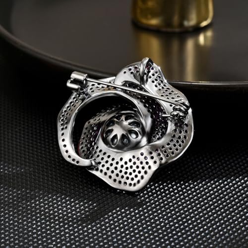 Image of Rhinestone Flower Brooch - Crystal Flower Pin for Women - Valentine's Day & Mother's Day Gift