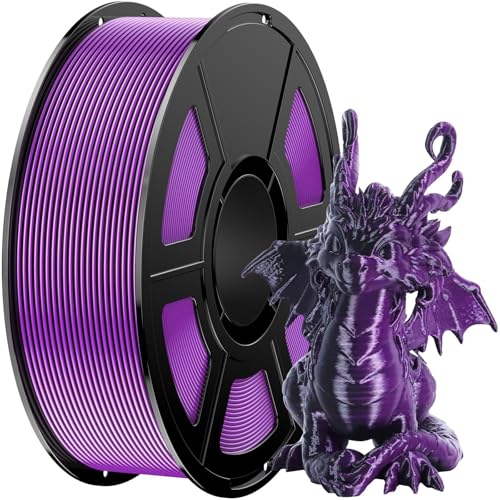 Image of Dual Color Silk PLA Fialment 1.75mm, Black Purple Color Changing Filament 1KG, High Speed PLA Shiny Coextrusion 3D Printing Filament for Bambu Lab, AMS, Amslite, Fits Most FDM 3D Printers