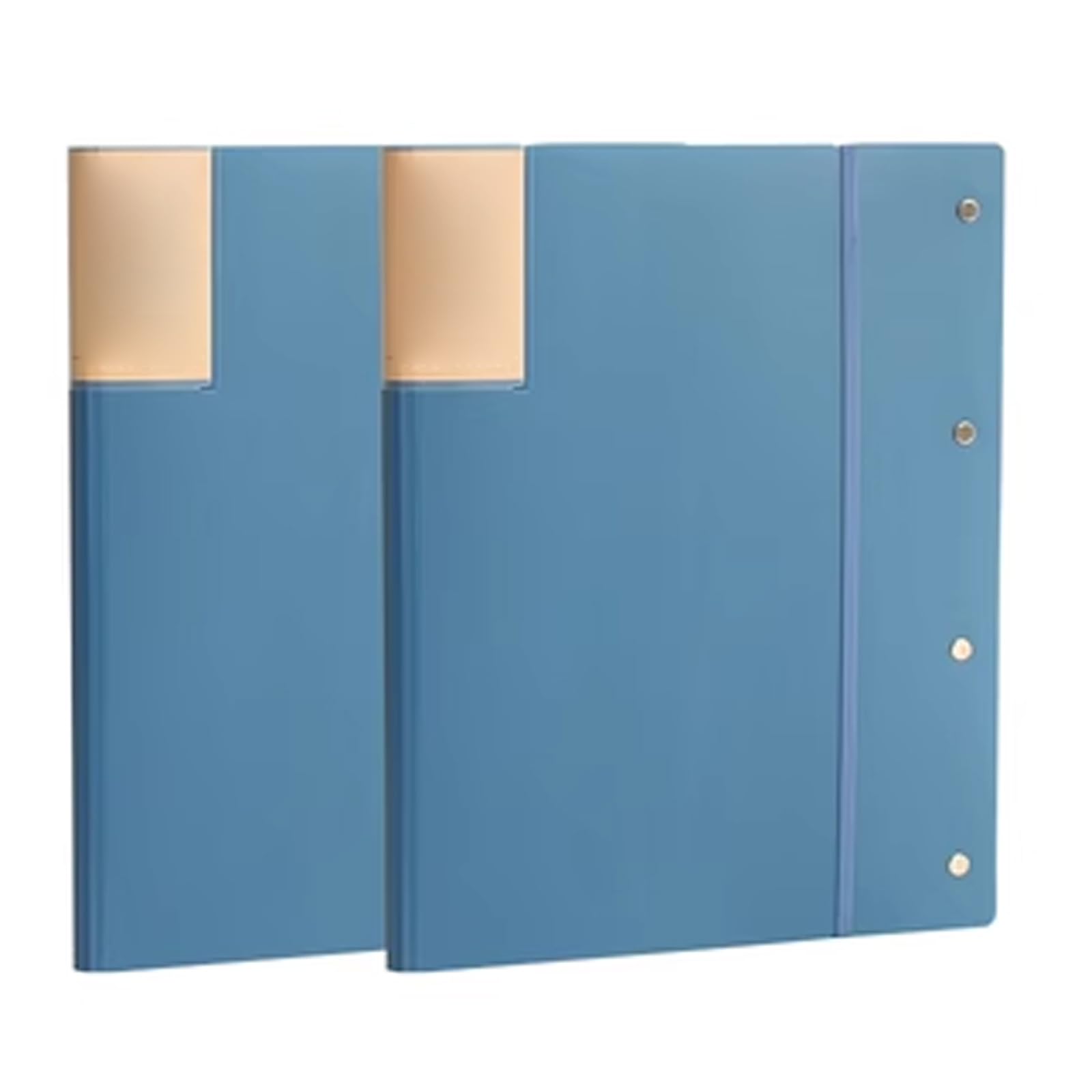 Cartelle ad anelli, Libro di presentazione A3, raccoglitore for portfolio da 40 tasche, maniche trasparenti, 2 pezzi, multicolore(Blue)