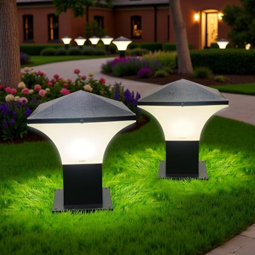 Image of BrighLyt Outdoor Gate Light & Garden Lamp for Home - Waterproof Pillar Light for Main Entrance, Balcony & Pathway (GL01, Pack of 2)