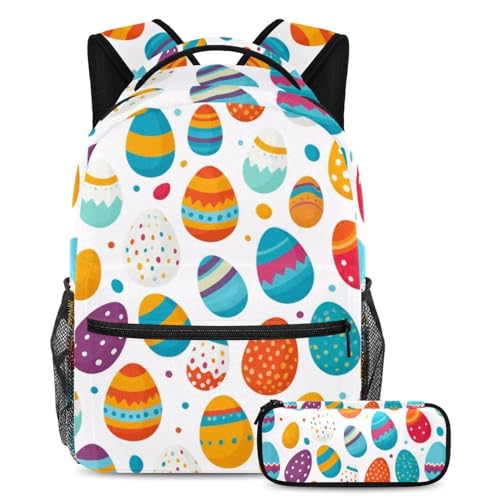 Sac à dos avec trousse à crayons enfants et étudiants cartable multicolore 40cm