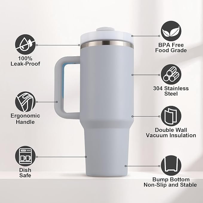 Image of SKDBPM Personalized Stainless Steel Tumbler with Handle, 1200ml Capacity, Black Insulated Travel Mug with Straw, Custom Name Design (1200 Ml Tumbler Multicolor)(Pack of 1)