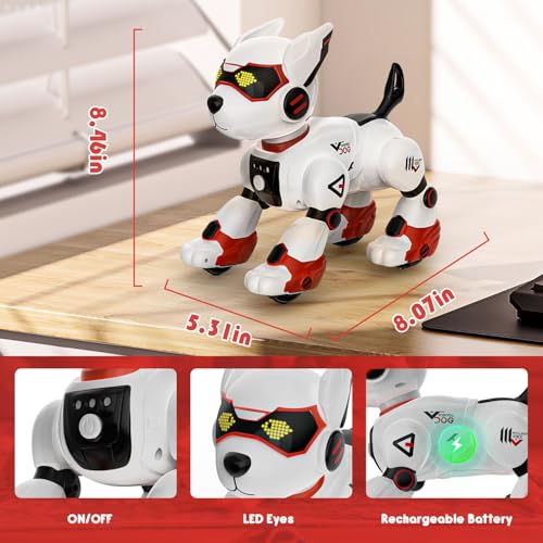 Wefone Robot Dog Toys For Kids Remote Control Interactive Robotic Pet Smart Programmable Puppy Electric Intelligent Robo Perro With Voice Control Rc Stunt Music Imitation Animals Toy Girls Boys Gift thumb #8