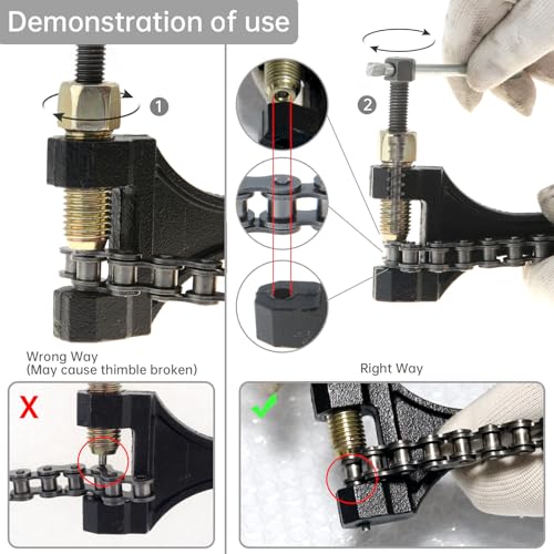 Image of Windance Chain Breaker Removal Tool Kit with 15pcs Chain Master Connect Link Pins 420 428 530 for Motorcycle Dirt Bike Scooter Bicycle Tractor 4 Wheeler ATV 50cc 100cc 150cc