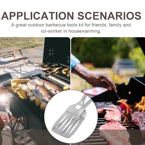 Kichvoe Set de 2 Herramientas Parrilla Acero Inoxidable miniatura 7
