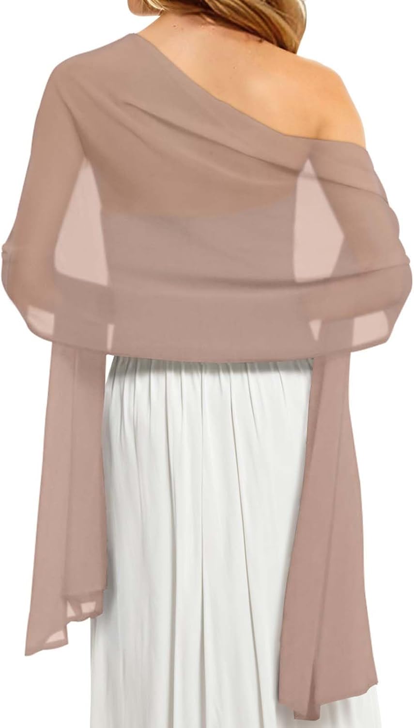 CHICGAL Women's Scarf Shawls and Wraps for Evening Dress Wedding Party Bridal Scarves Sarong Cover Ups