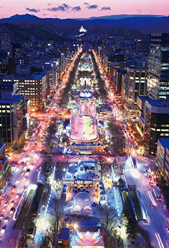 エポック社 300ピース ジグソーパズル 日本風景 煌めく札幌大通公園-北海道 (26×38cm) 25-171 のり付き ヘラ付き 点数券付き EPOCH