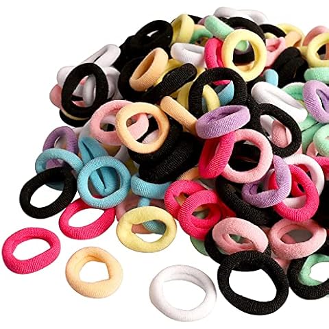 Gomas del pelo Lanjue multicolor para niña y bebé, 200 piezas Cover