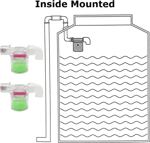 Image of THG Transparent Automatic Water Level Control Valve for Home, Farm and Industrial Use |Overflow Protection High Flow Float Valve |Durable and User Friendly Water Level Controller | 1 /2 Inch Horizontal