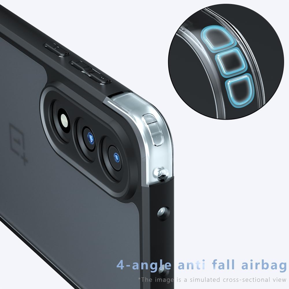 Lemxiee Cover per OnePlus Nord 5 Case con Anti-impronta & Anti-caduta Custodia in silipere flessibile + Acrilico smerigliato