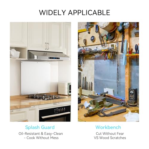 IKTCH 24 x 30 Inch Stainless Steel Backsplash, Stove Backsplash Protector for Wall, Range Hood Wall Shield, Pre Drilled Holes for Easy Installation
