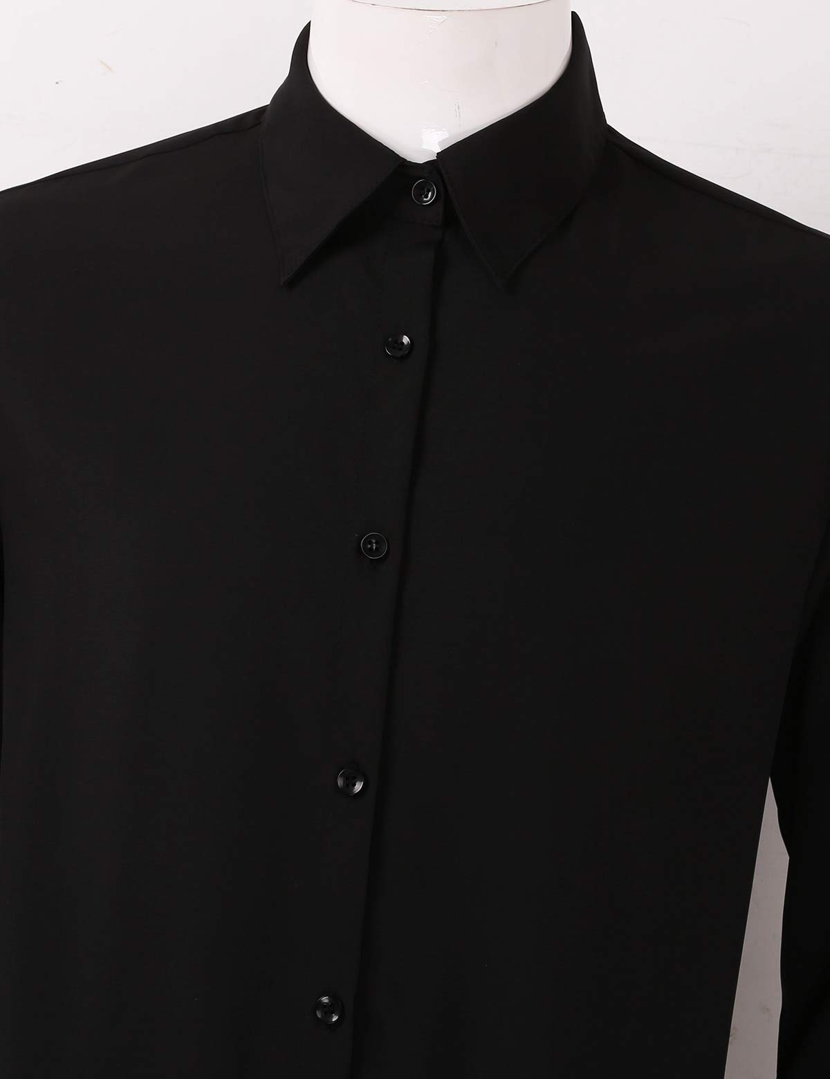 Alvivi Body da Uomo Slim Fit Latino Americano Moderna Ballo da Danza Professionale in Cotone Camicia Bodysuit Maniche Lunghe Button Down Costume Competizione Performance