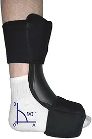 Ortese Noturna para Fascite Plantar Brace, Ortho Pauher, Preto, Médio