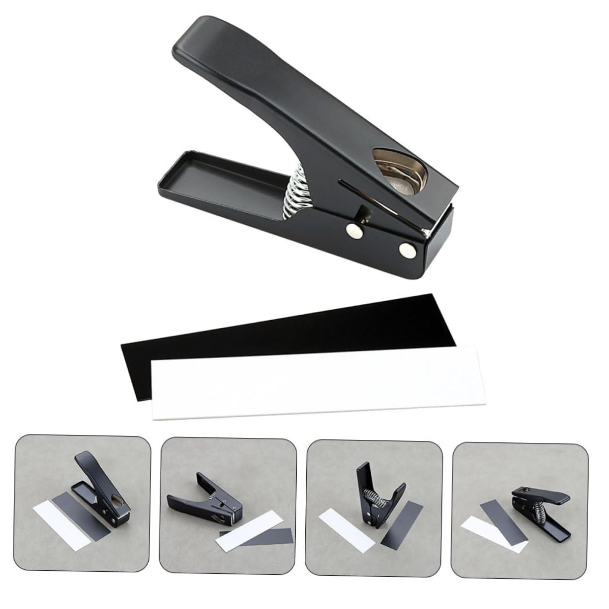 Punzone per Plettri Chitarra Nero, Kit Maker DIY R26e | Metallo e Plastica, per Musicisti e Professionisti, Portatile Design a Foro
