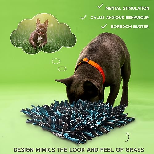 Snuffle Mat - Interactive Dog Toys for All-Sized Dogs 11"x17" - Slow Feeding, Smell Training, Reduces Boredom & Anxiety