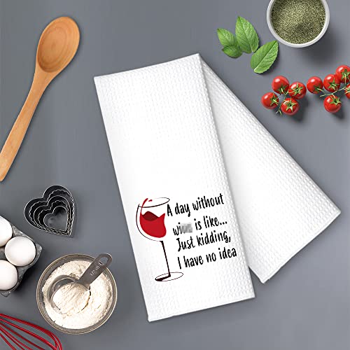 Rzhv Like Just Kidding Kitchen Towel, Funny Sayings Dish Towel Gift For Women Sisters Friends Mom Aunty Hostess, Housewarming New Home #TOP3