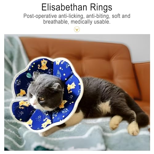 Xiuyer Halskrause Katze, Hunde Halskrause für Kleine Hunde und Erwachsene Katzen, Leckschutz Hund nach Op Hund