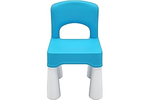 burgkidz Blue Kids Chairs for Toddlers Plastic Indoor & Outdoor Use for Toddlers Boys Girls