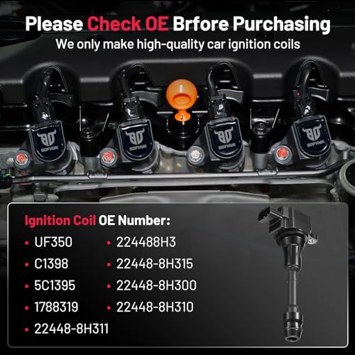 Image of BDFHYK Ignition Coils Pack UF350 for Nissan Altima Sentra X-Trail