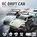 RC Drift Car, 1:24 Scale Remote Control Vehicle with LED Lights, 2.4GHz 20KM/H 4WD High Speed RC Cars, Drifting Tires＆Two Batteries, Racing Sports Toy Idea Gift for Adults Boys Girls and Kids