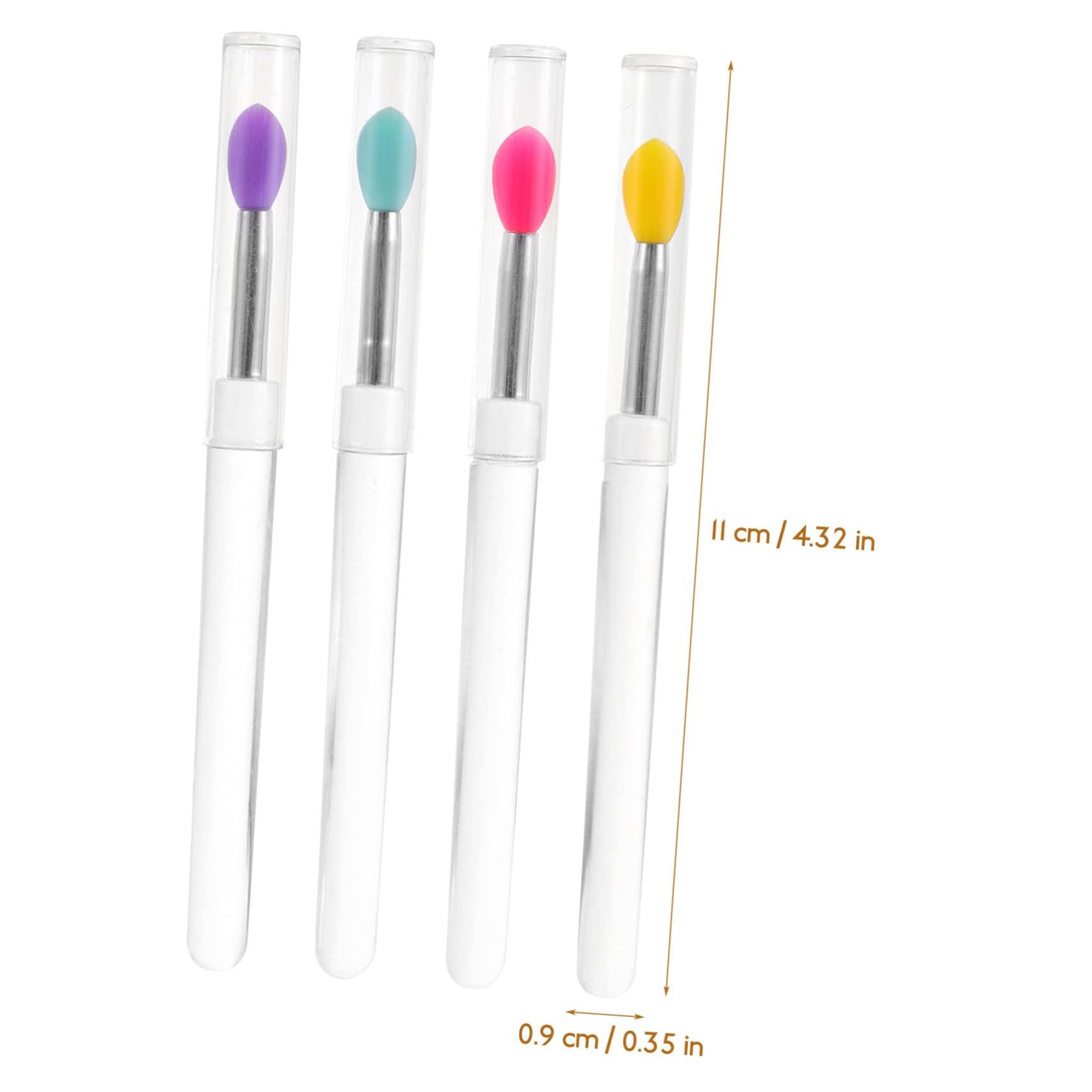 WOFASHPURET Portable Silicone Lip Brush Set 8pcs Lipstick Applicators Multi-function Makeup Tools Lipstick Lip Mask Brush for Women