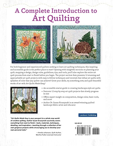 Art Quilts Made Easy: 12 Nature-Inspired Projects with Applique Techniques and Patterns (Landauer) Beginner-Friendly Guide with Templates and Instructions for Fussy Cutting, Troubleshooting, and More - Image 2