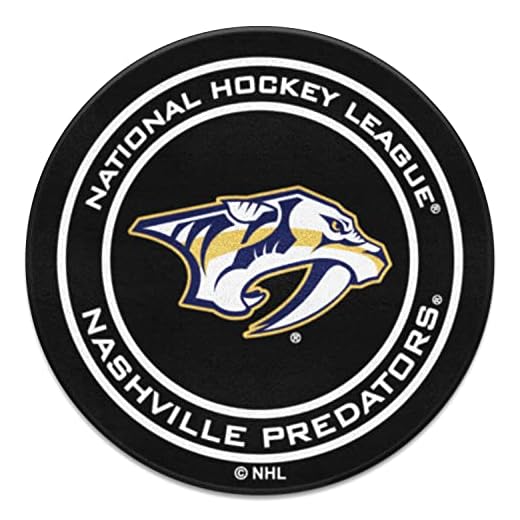FANMATS NHL Nashville Predators Nylon Face Hockey Puck Rug
