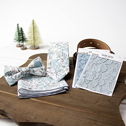 Spring Notion Boys' Cotton Floral Print Zipper Necktie and Pocket Square Set4