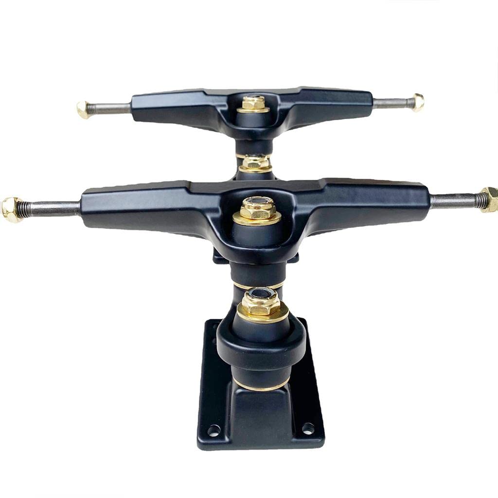1 Paire Skateboard Trucks Durables pour Planche Hardware de Remplacement Fiable Bushings Premium Longboard Trucks de Skateboard en Aluminium Poli Perf