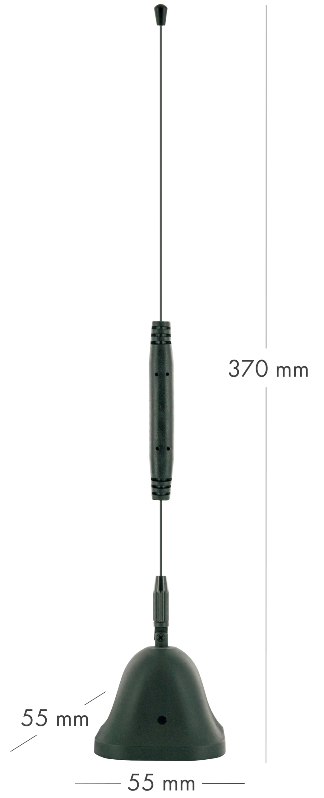 SCHWAIGER -ANT04DTA 031- Antena prętowa DVB-T2 HD (aktywna) | Aktywna antena DVB-T z podstawą magnetyczną i wbudowanym wzmacniaczem