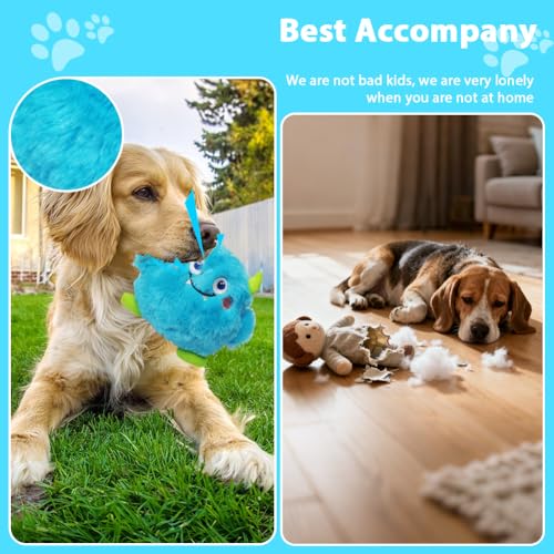 Set de 3 Juguetes Mordibles Sonoros de Peluche para Perro Mediano miniatura 2