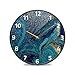 ALAZA Marble Abstract Blue and Gold Wall Clock Battery Operated Silent Non Ticking Clocks for Living Room Decor 12 Inch / 9.5 Inch