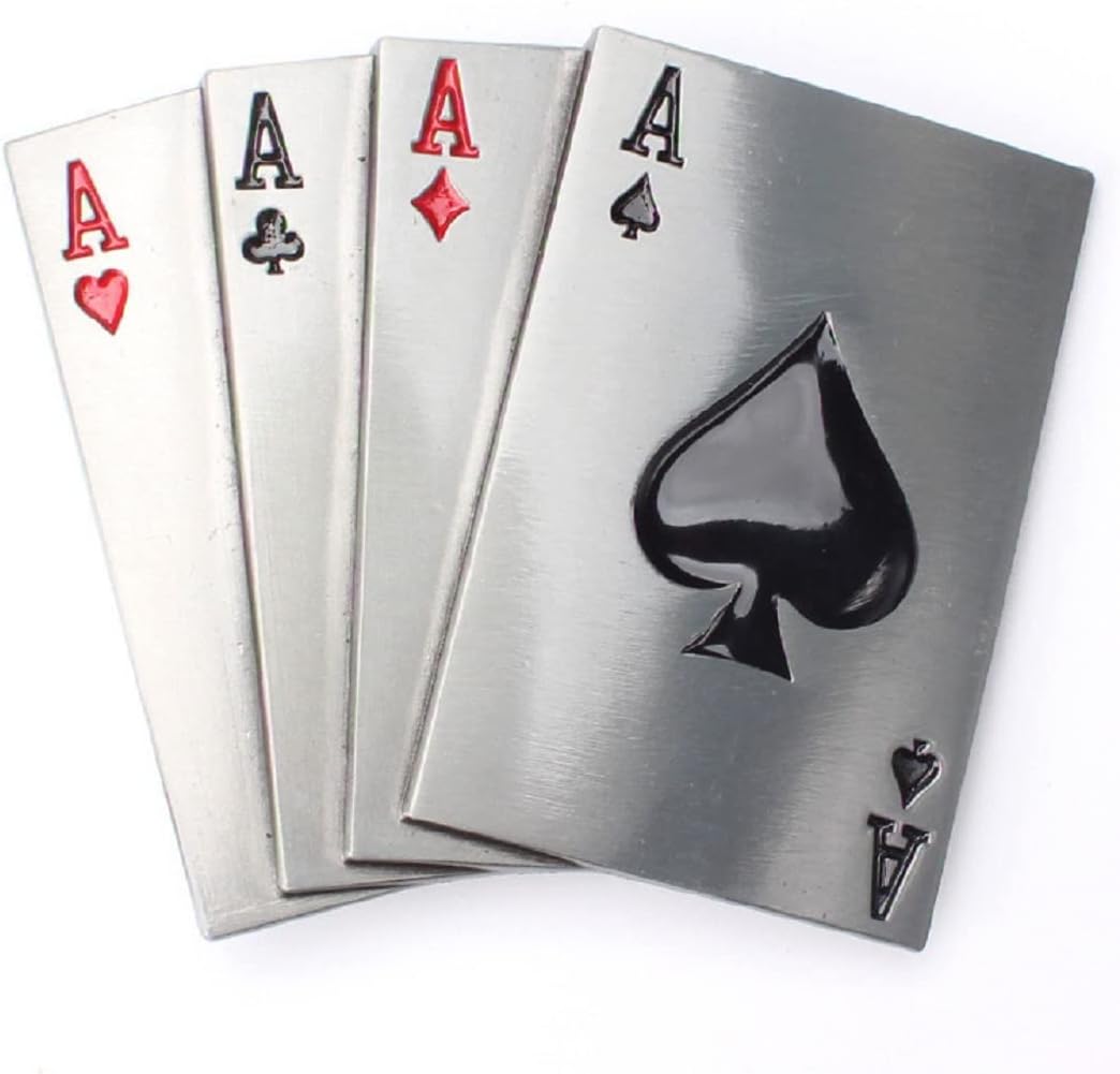 Longcreek Ace Belt Buckle for Men, Lucky Poker Playing