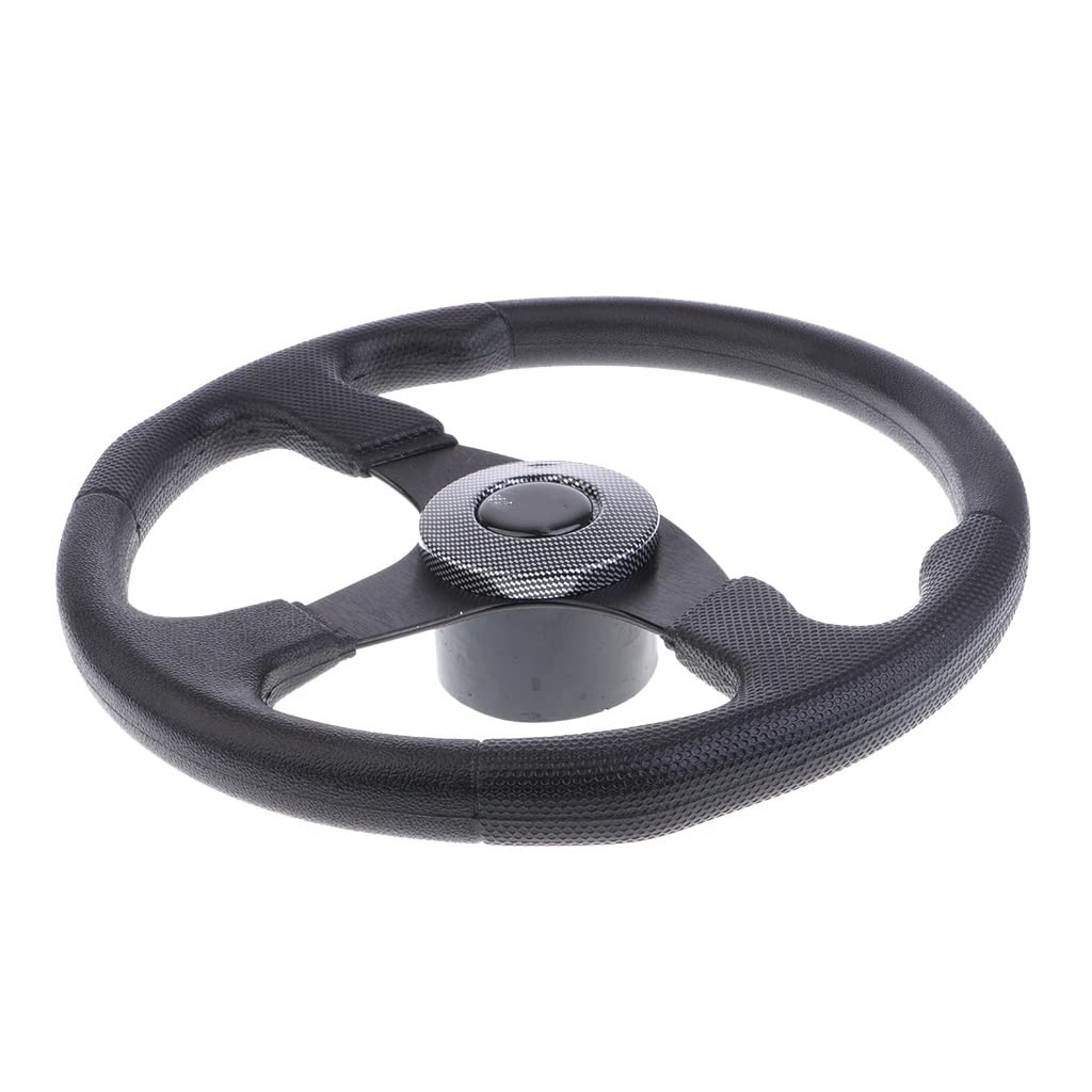 Koło sterowe dla Marine Boat Black 340mm z adapterem stożkowym
