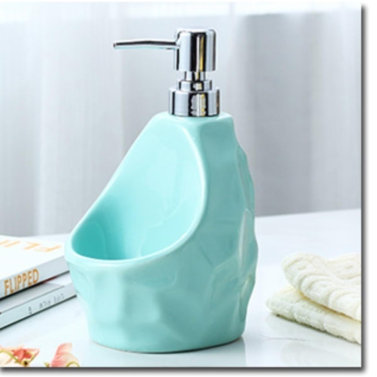 Łazienka Pompa Mydła Alokacja Ceramicznego Emulsji Z Łazienką I Kuchnią Biuro Dozownik Mydła Płynie(White)