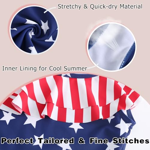 Image of Girls One Piece Swimsuits One Shoulder Ruffle Bathing Suit Kids Hawaiian Floral Swimwear 3-16 Years