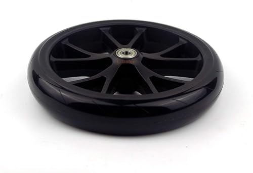 Miniatura 2 de Rueda de poliuretano de 8 pulgadas con rodamientos para niños, rueda de repuesto para scooter, para adultos, carrito de compras, rueda sólida (rueda